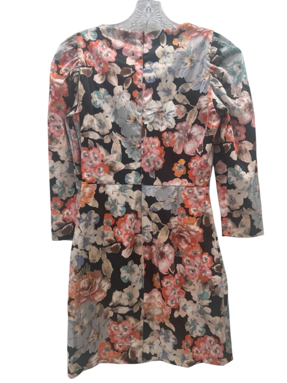 Zara Floral Mini Dress in Black, Pink, Blue - Picture 3 of 5